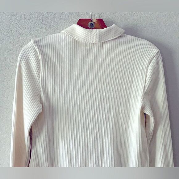 Madewell NWT Curved-Hem Polo Cardigan Tee Size Small | Heavy Weight - Picture 6 of 9